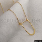 Gold Plated Chain with Statement Designer Collars SKU6392