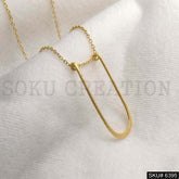 Gold Plated Chain with Statement Designer Collars SKU6395