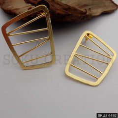 Gold plated Statement Big Stud Earrings SKU6492