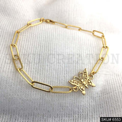 Gold plated Butterfly Charm Bracelet SKU6553