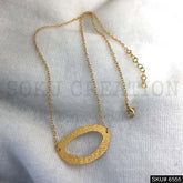 Gold plated Plain Unique Charm necklace SKU6555