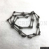 Black Metal plated Plain Chain SKU6559