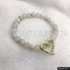 Catcher Heart Angel White stone Charm Bracelet Bangle SKU6571