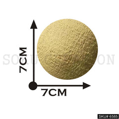 Gold plated Big Rounded Stud Earring SKU6585