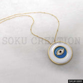 Gold Plated Stylish Chain with Protective Evil Eye Pendant SKU6685