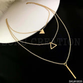 Gold Plated Multi Layer with Charms Necklace SKU6835