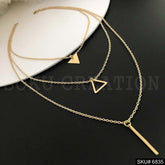 Gold Plated Multi Layer with Charms Necklace SKU6835