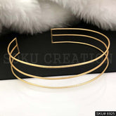 Gold Plated Unique Three Layer Designer Choker SKU6925