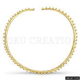 Gold Plated Simple Design Doted on Choker SKU7030