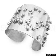 Gold Plated Plain Doted Unique Designer Cuff SKU7108