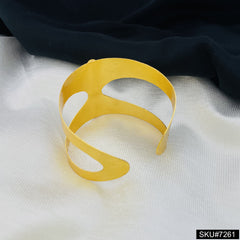 GOLD PLATED DESIGNER TURQUOISE CUFF BANGLE SKU7261