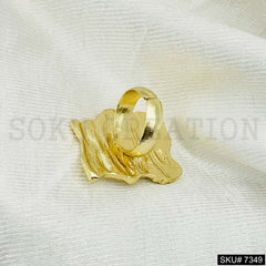 Gold Plated Pendant Necklace Earring and Ring SKU7349