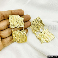 Gold Plated Pendant Necklace Earring and Ring SKU7349