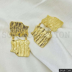 Gold Plated Pendant Necklace Earring and Ring SKU7349