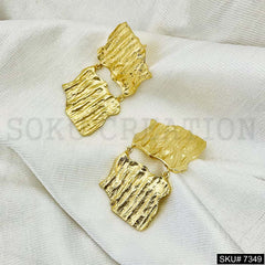 Gold Plated Pendant Necklace Earring and Ring SKU7349