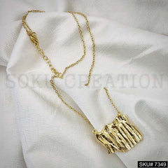 Gold Plated Pendant Necklace Earring and Ring SKU7349