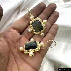Gold plated Kidney Ear Wire Earring SKU7393