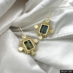 Gold plated Kidney Ear Wire Earring SKU7393