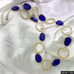 Gold plated gemstone Necklace SKU7399