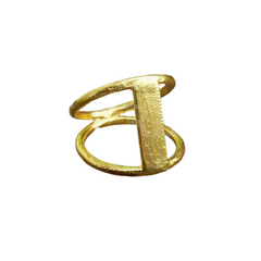 Gold Plated Unique Statement Plain Designer Handmade Ring SKU6727