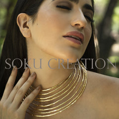 Gold plated Multi layered Choker