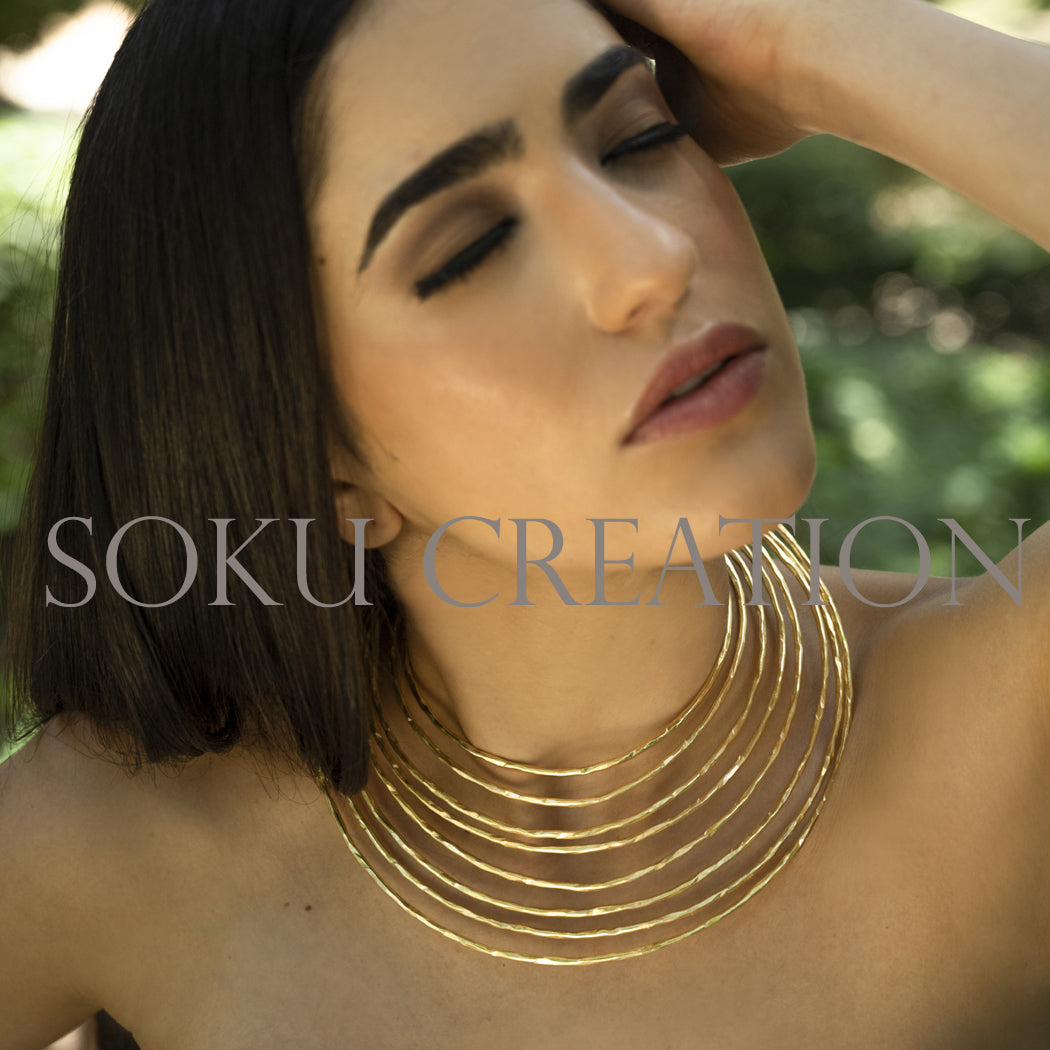 Gold plated Multi layered Choker