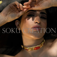 Gold plated Designer Gemstone Choker