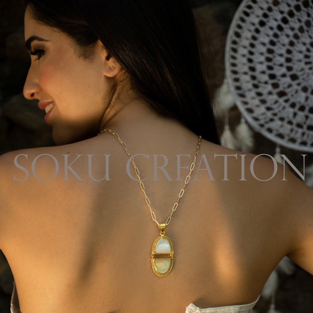 Gold plated Unique designer Gemstone Jewelry Set