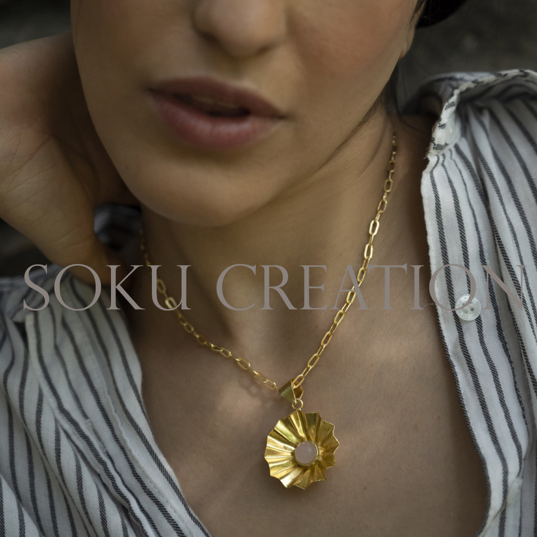 Flower Design of Gemstone Jewelry Set
