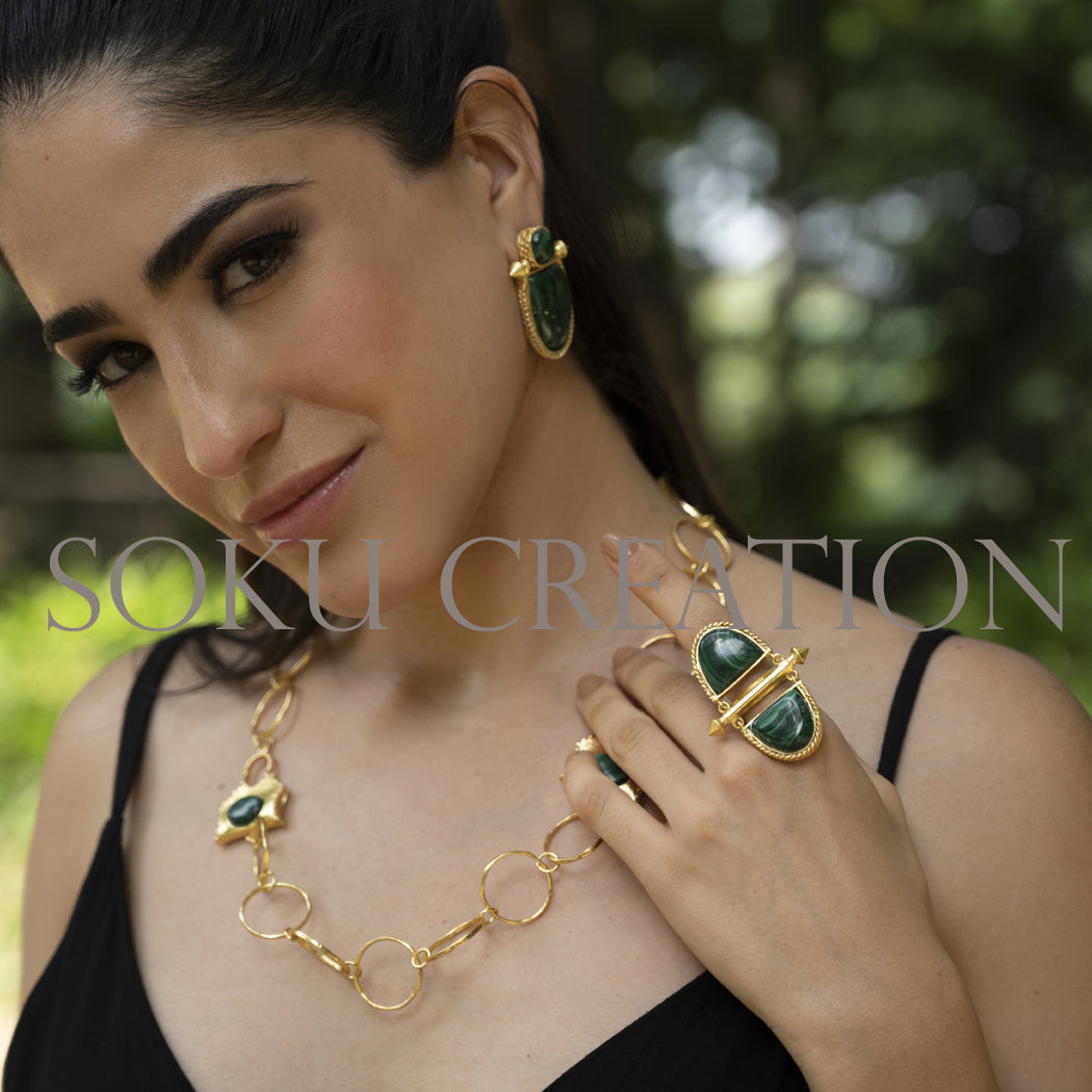Unique Gold plated Designer Jewelry Set