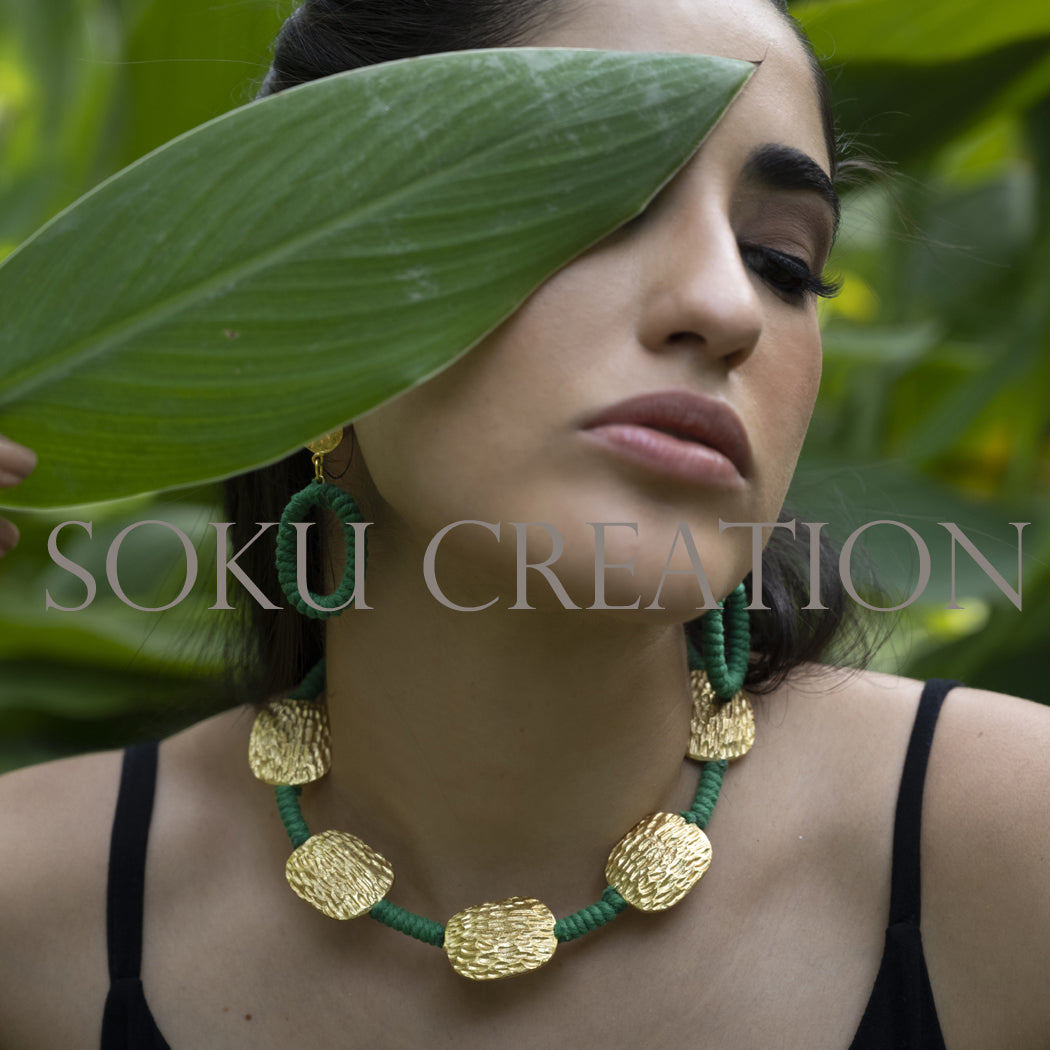 Gold plated Thread Designer Jewelry Set