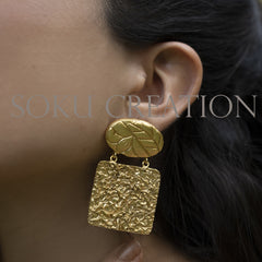 Gold plated Designer Textured  Jewelry Set