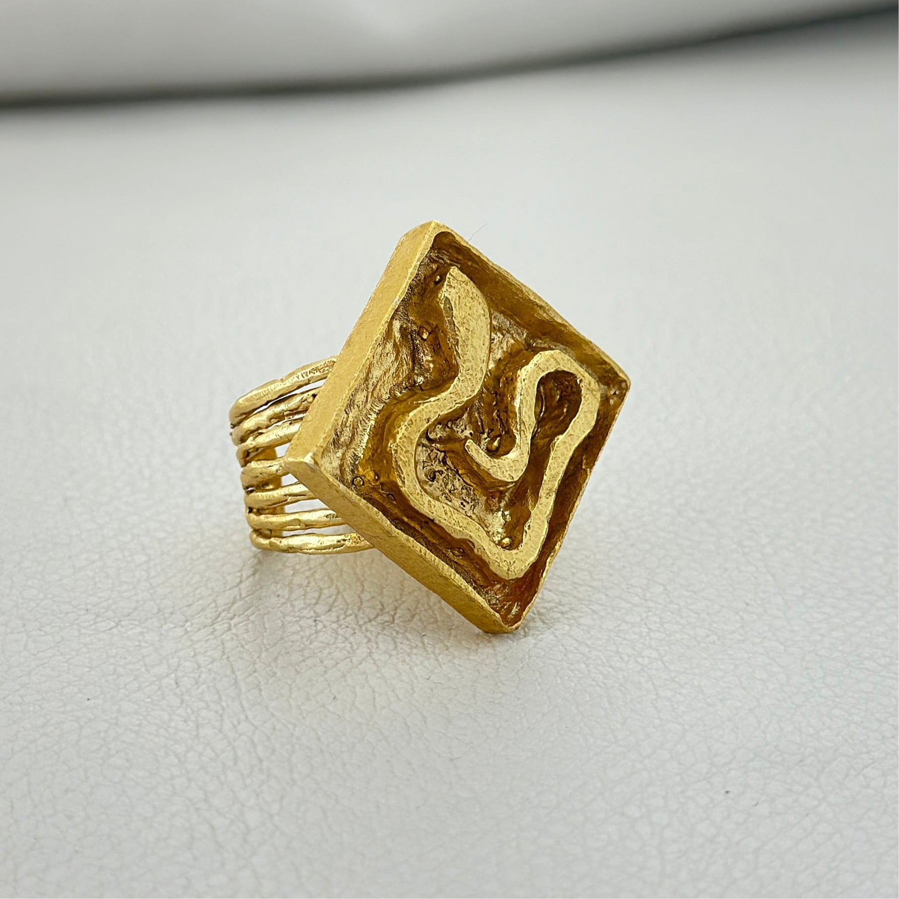 Gold Statement Ring SOKU#7849