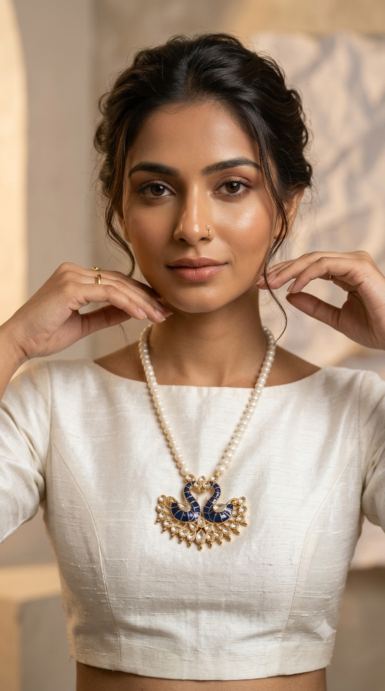 Blue Peacock Necklace
