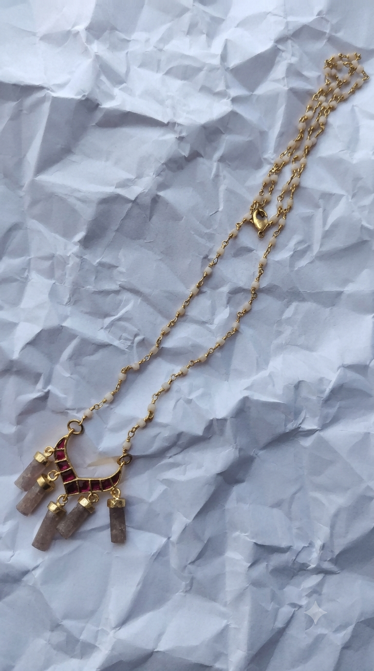 Crescent Red Necklace
