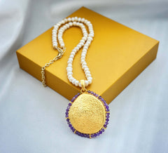 18K Gold Plated Pendant Pear Necklace