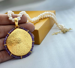 18K Gold Plated Pendant Pear Necklace