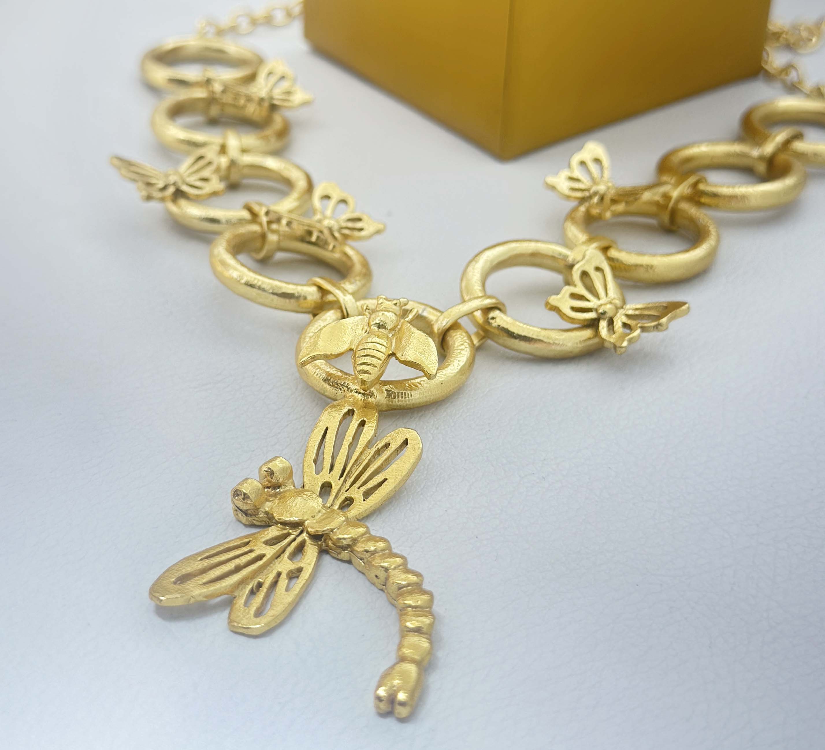 18K Gold Plated Fly Design Necklace