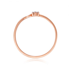 92.5 Sterling Silver gold plated zirconia ring