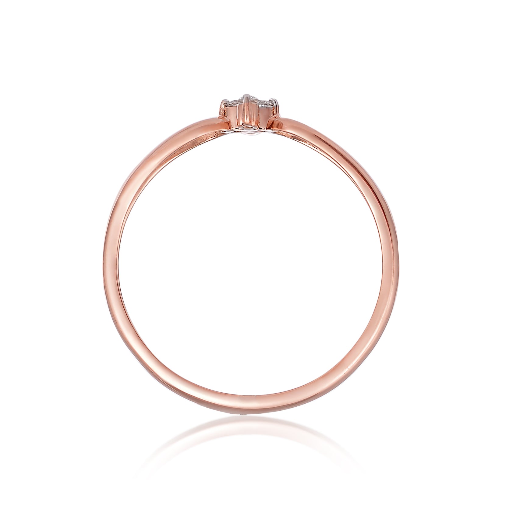 92.5 Sterling Silver gold plated zirconia ring