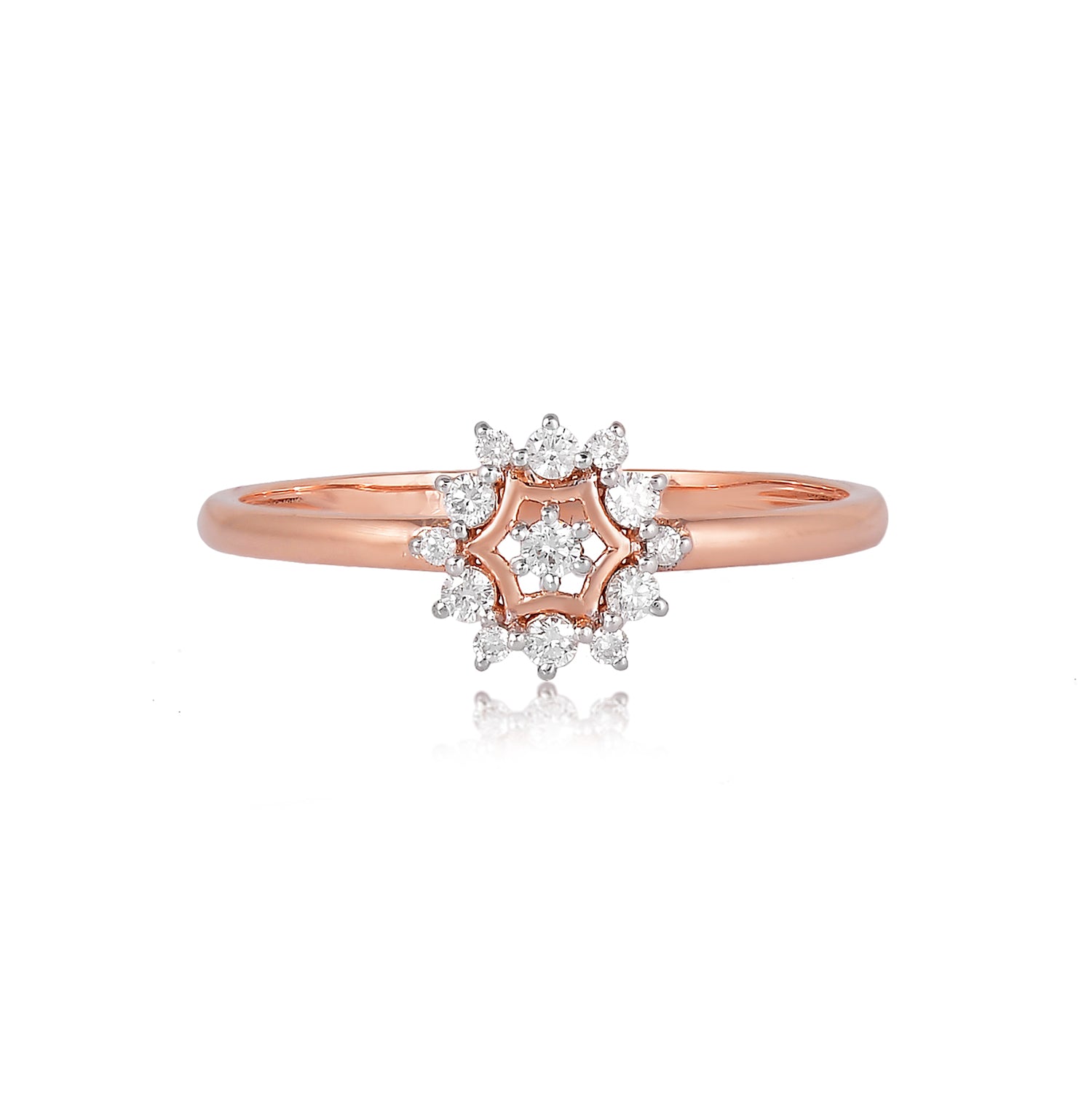 92.5 Sterling Silver gold plated zirconia ring