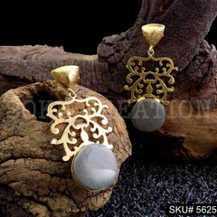 Gold plated Drop & Dangle Gemstone Earring SKU5625