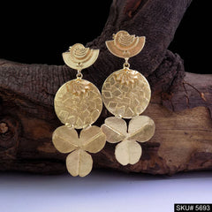 Gold plated Handmade Statement Bird  Style Drop & Dangle Earring SKU5693