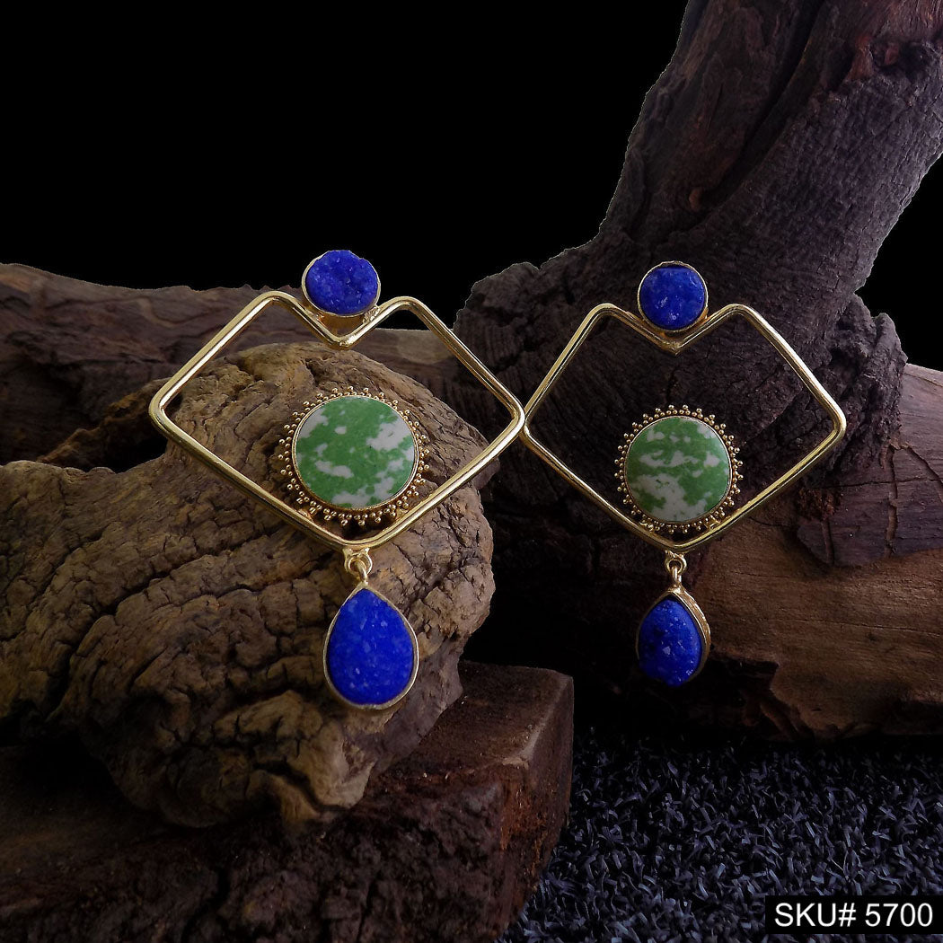 Gold plated Handmade Statement Drop & Dangle Earring SKU5700
