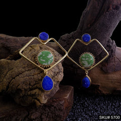 Gold plated Handmade Statement Drop & Dangle Earring SKU5700