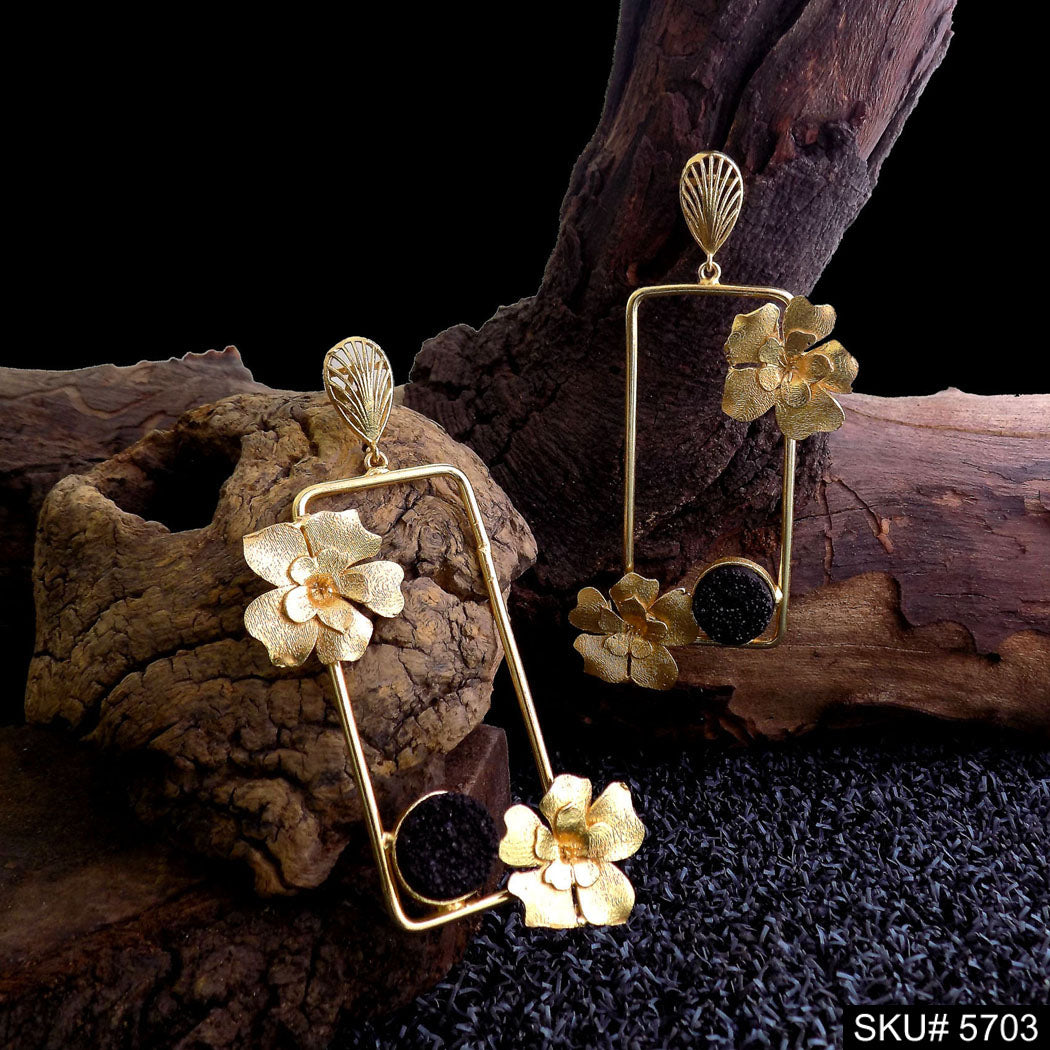 Gold plated Handmade Statement Drop & Dangle Earring SKU5703