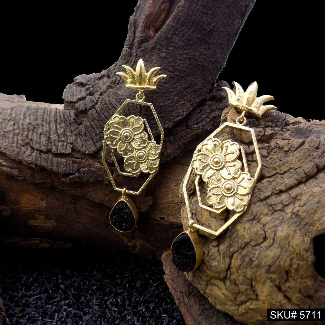 Gold plated Handmade Statement Drop and Dangle Earring SKU5711