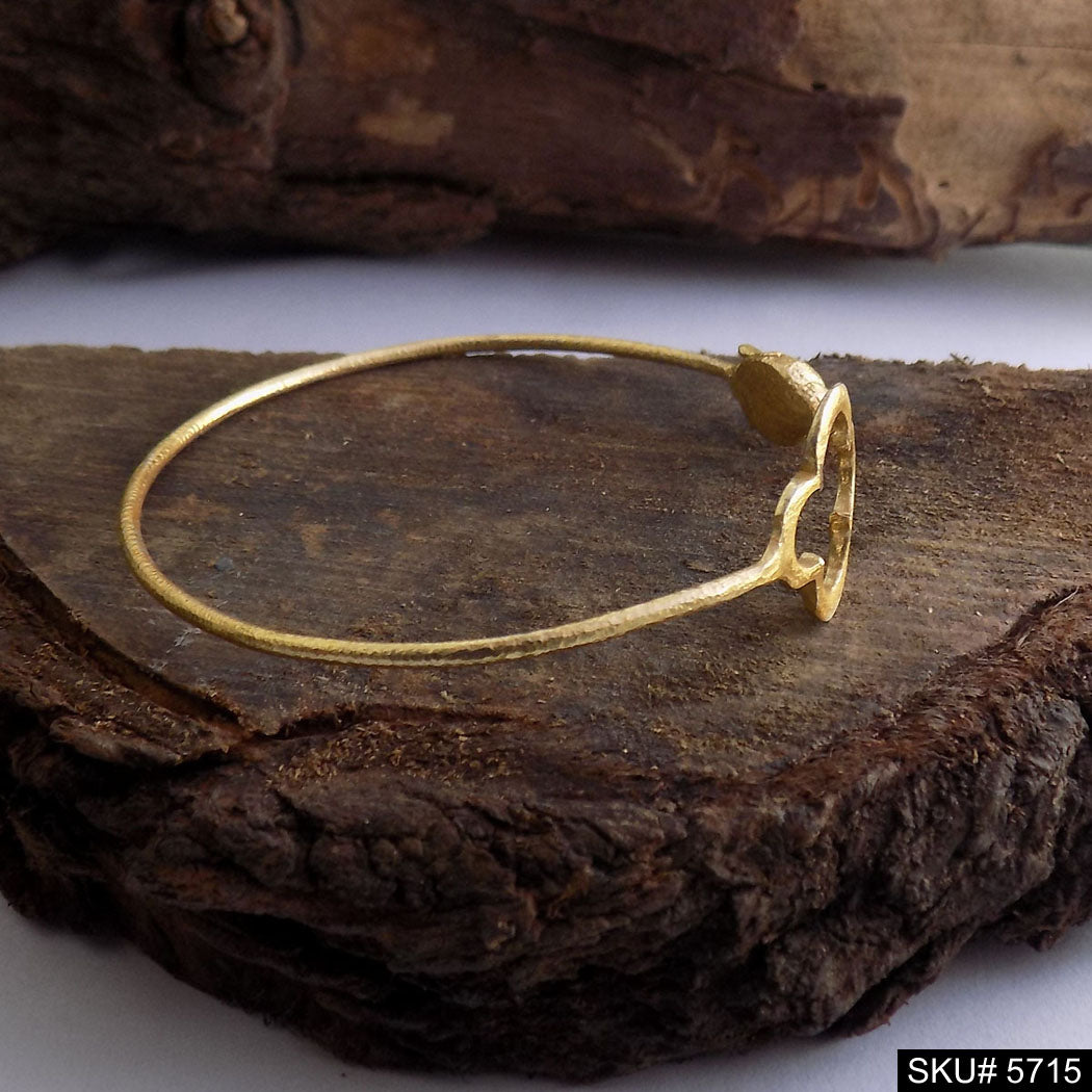 Gold Plated Statement Designer Flower Cuff SKU5715