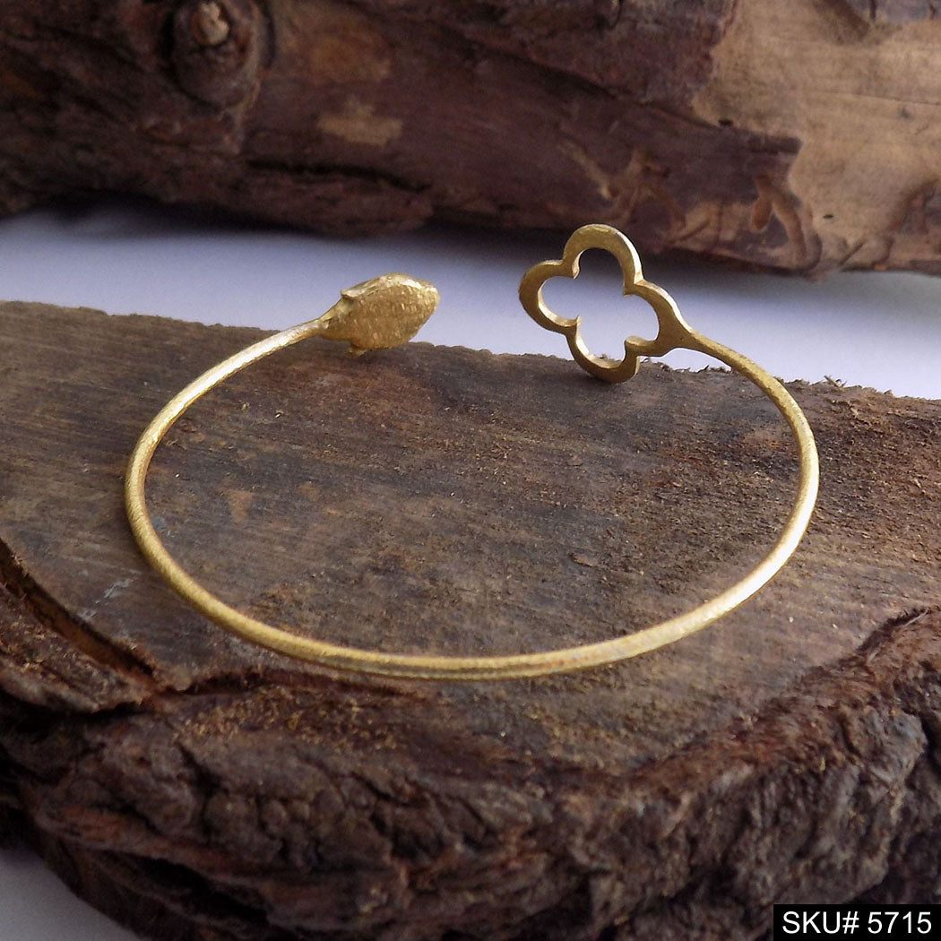 Gold Plated Statement Designer Flower Cuff SKU5715
