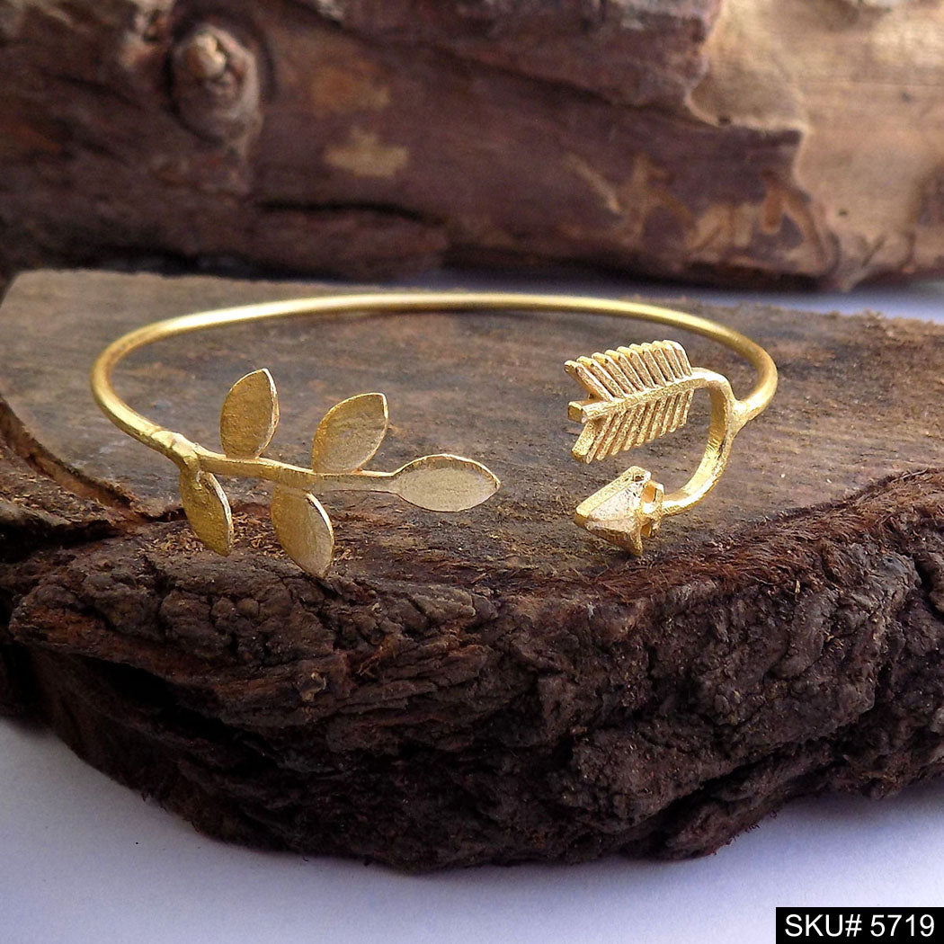 Gold Plated Statement Unique Designer Cuff SKU5719
